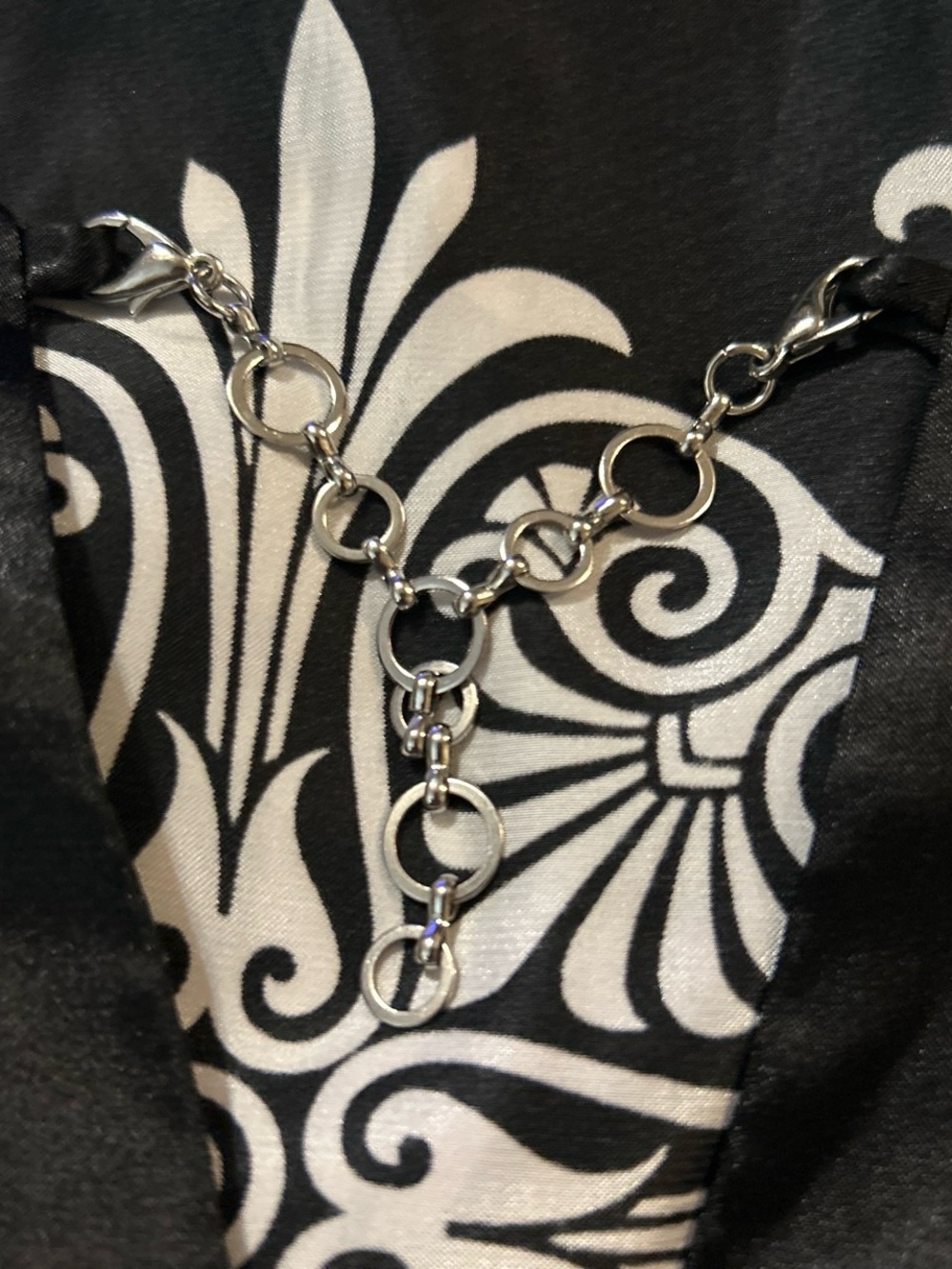 Lane Bryant Black and White Satin Tunic - Picture 6 of 6